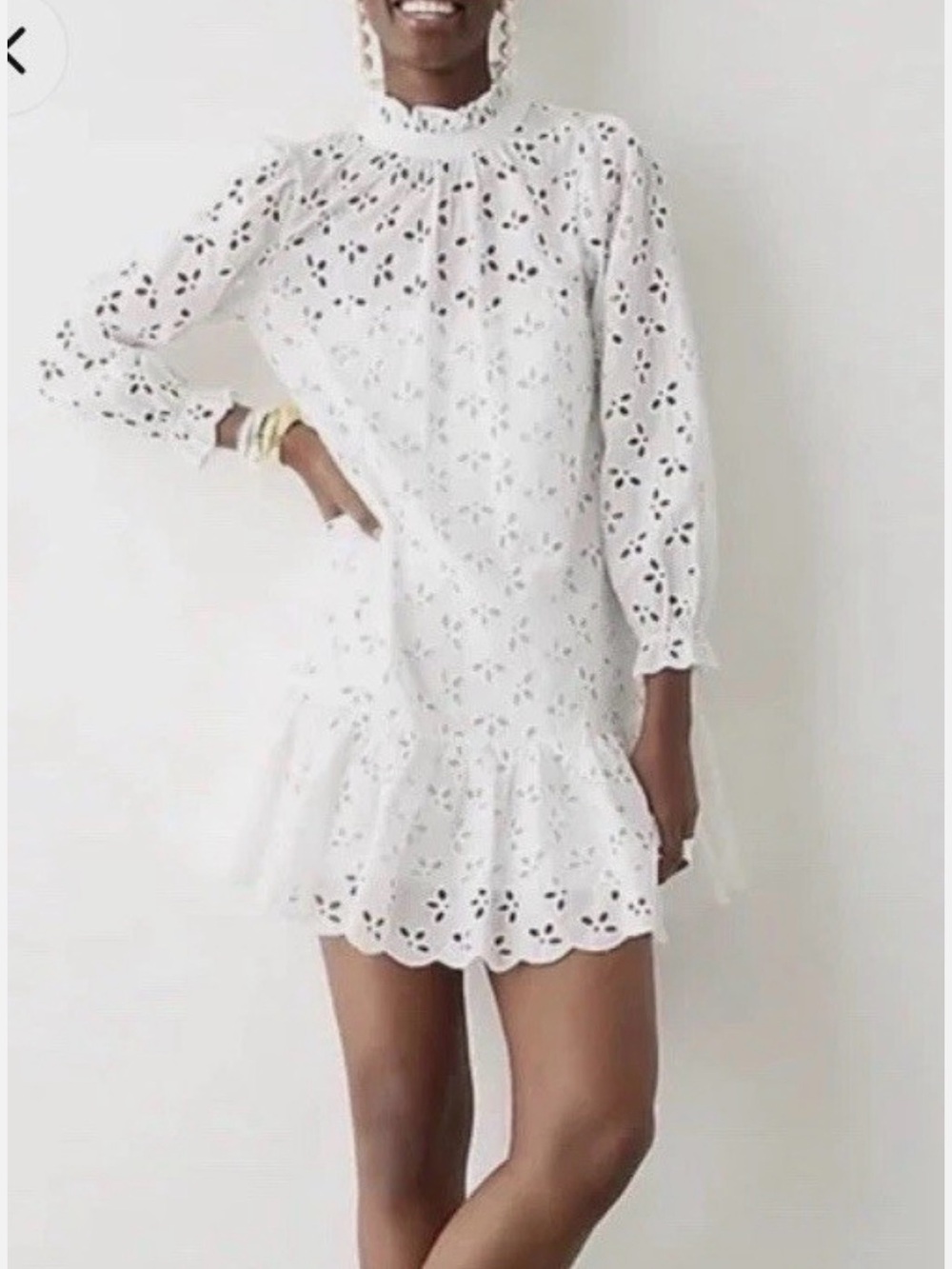 New j.Crew eyelet mini dress NWT white